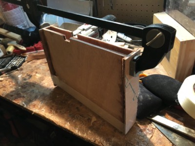  11/30/17 - The daggerboard trunk is epoxied together. 