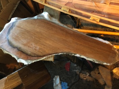  The rudder is saturated with epoxy. 