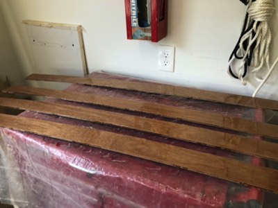  8/6/18 - Extra floor boards are fiberglassed. 