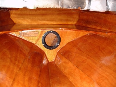  View of one of the custom bulkheads. 