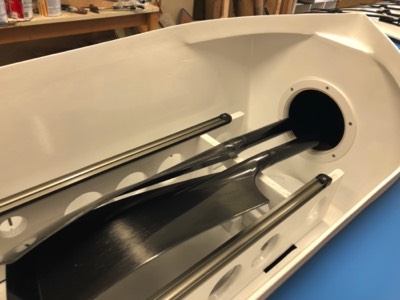  Angus Expedtition Rowboat -  Custom hatch for oar storage. 