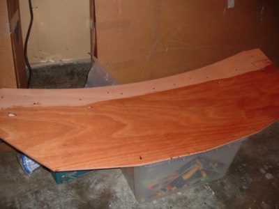  The transom gets a seal coat of epoxy.  