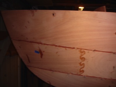  The seam between #4 and #3 is glued as is the entire bow section.   