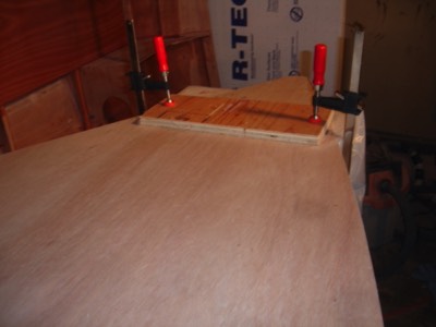  The two pieces of bow deck are attached at the puzzle joint.  