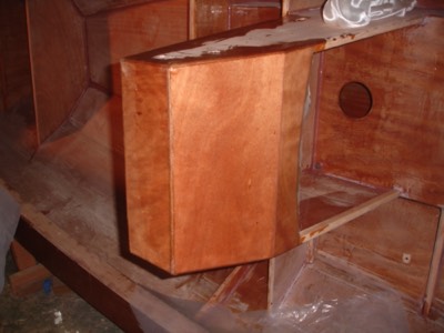  The aft and top of the console is fiberglassed. 