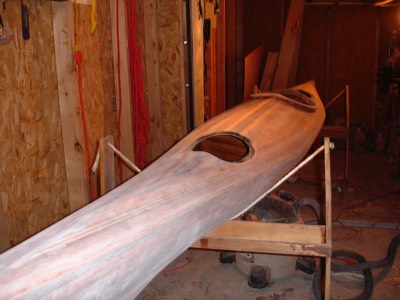 The entire hull is sanded. 