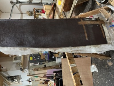  3/17/22 - Rudder is fiberglassed. 